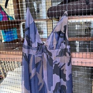 Samantha Tracy Camouflage Silk Dress